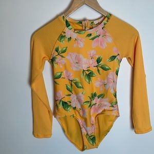 Long sleeve floral bathing suit